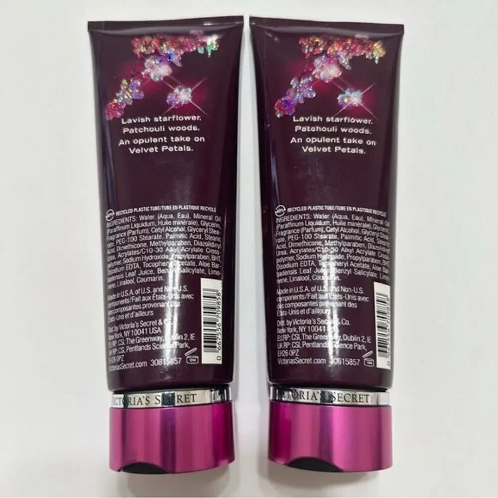 2 VICTORIA'S SECRET VELVET PETALS LUXE LOTION LAVISH STARFLOWER PATCHOULI‎ WOODS